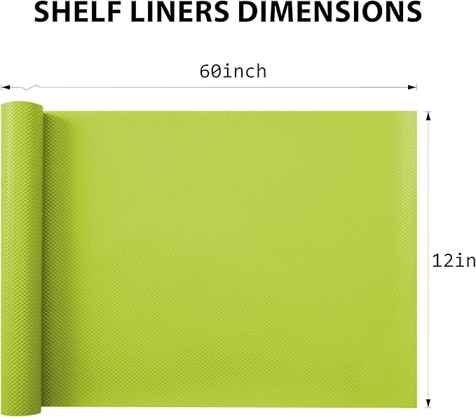 Shelf Liners for Cabinets-Drawer Liner Cabinet Liners for Shelves Kitchen,Non-Adhesive,Non-Slip,Green,12 x 60 inch - Image 7