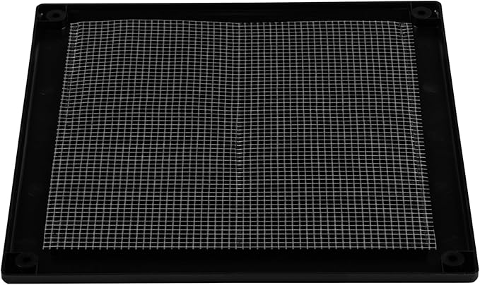 2-Pack 10" x 10" (Outer Size) Square Air Vent Cover – Black Plastic Vent Deflector - Screen Mesh, Surface Mount Wall Ceiling – Cold Air Return Soffit Air Vent Cover - Register Indoor Outdoor - Image 9