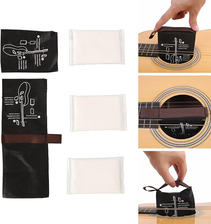 Guitar Humidifier Packs, Humidity Control Bag, Dual Way Humidification System, 3PCS - Automatic Humidity Regulation, Maintains 45-50%, Ideal for Acoustic Guitar Bass Violin (3 Humidifier Packs - Image 7