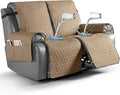 TAOCOCO 100% Waterproof Recliner Cover, Non-Slip Washable Reclining Couch Cover with Elastic Leg Straps, Furniture Protector for Dogs (Camel, 2 Seater) by TAOCOCO