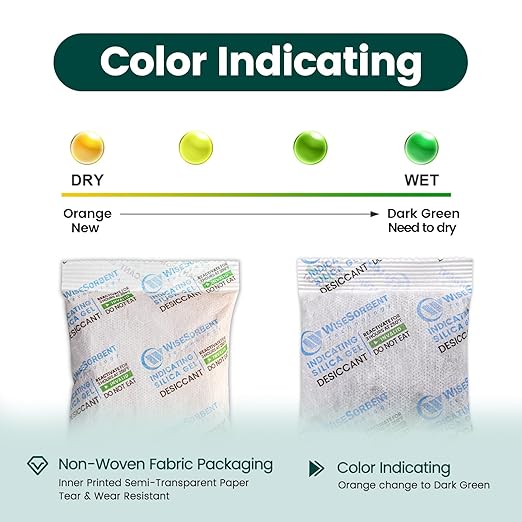 20 Gram [500 Packs] Desiccant Packs, Indicating Silica Gel Packets, Rechargeable Moisture Packs for Storage, Moisture Absorbers for Humidify Control - Image 3