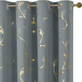 BUHUA Gray Room Darkening Curtains,Insulated Thermal Blackout Curtains,Noise Reducing Panels for Windows,Grommet Thermal Drapes for Living Room,52W×108L,1 Pair by BUHUA