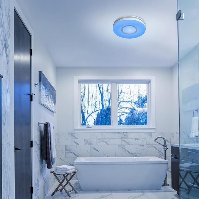 Homewerks 7141-80-RGB Bathroom Fan with Light LED Color Changing and Dimmable, SmartVent Humidity Sensing Ventilation Fan with Remote, 80 CFM 1.0 Sones - Image 10