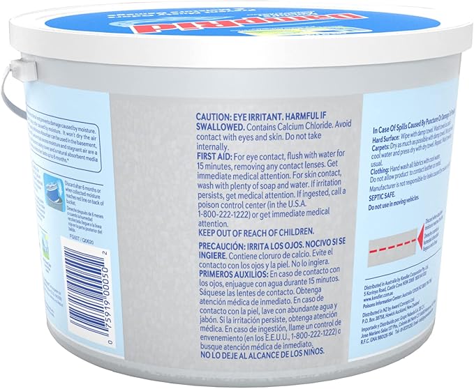 DampRid Moisture Absorber Hi-Capacity Bucket, 4 lb., Fragrance Free, For Fresher, Cleaner Air in Large Spaces, Lasts Up To 6 Months, No Electricity Required - Image 3