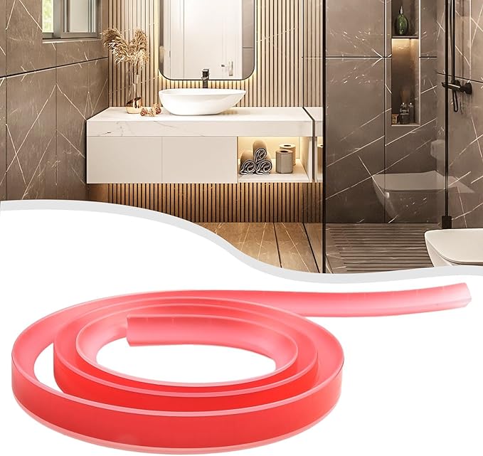 Silicone Water Barrier Strip Enjoy a Drier and Safer Bathroom Environment (transparent 200cm) - Image 2