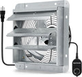 12 Inch Shutter Exhaust Fan with Speed Controller and Power Cord, Wall Mount Attic Fan for Greenhouses, Sheds, Garages, Chicken Coops, Barns Ventilation, 970 CFM by Hipoilk