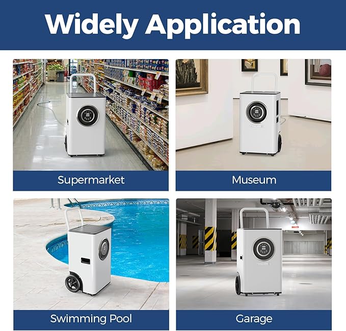 ALORAIR 145PPD Commercial Dehumidifier with Pump & Drain Hose, LGR Tech Dehumidifiers for Garage, Large Room, Basement, Industrial Space, Power-Off Memory, Sentinel Elite60X - Image 8