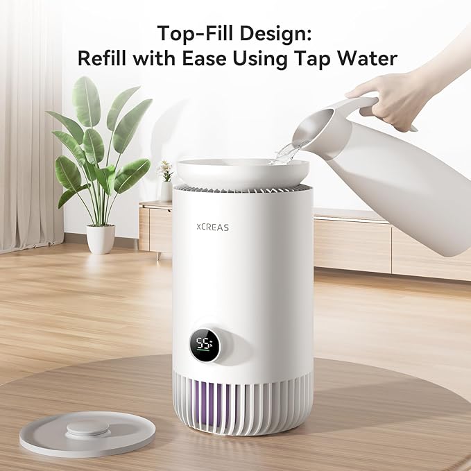 Enhanced Humidifier and Air Purifier in One, 0.8 Gal Top-Fill Tank, 23dB Ultra-Quiet Mist-Free Design (2-in-1 Air Purifier & Humidifier) - Image 6
