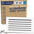 12x6 Inch (Duct Opening) Air Return Vent Cover Decorative – Premium Aluminum AC Vent Cover for Ceiling & Wall, Rustproof Grille, Ideal for Home HVAC Grille, Durable & Easy to Install by ACLAMINAIRE by LAMINAIRE