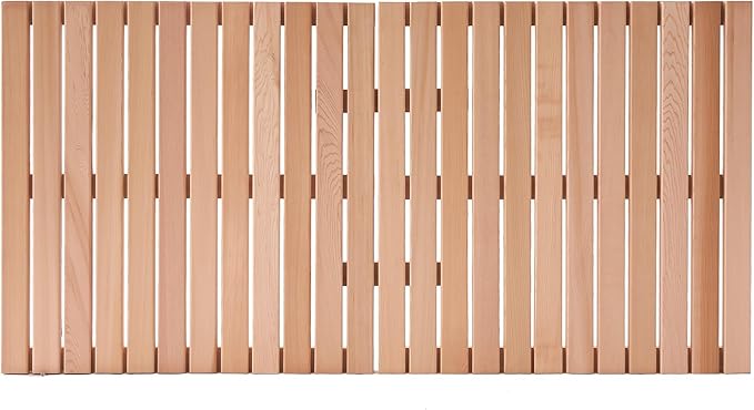 bingaai Cedar Wood Bath Mat 48 × 23.6 in, Wooden Bath Mats, Cedar Wood Shower Mat, Shower Stall Mat Non-Slip for Bathroom Bathtub Spa Sauna Garden Home, Wooden Floor Mat Large for Indoor and Outdoor by WhenStyleMeetsPracticality