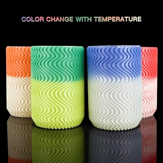AMOLEN 3D Printer Filament Bundle, Temp Change PLA Filament 1.75mm Bundle,Color Change with Temperature Filament Sets, 3D Printing Filament +/- 0.02mm, Green/Blue/Red/Orange, 200g X 4 - Image 2