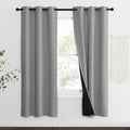 NICETOWN Full Shade Curtain Panels, Pair of Energy Smart & Noise Blocking Out Blackout Drapes for Dining Room Window, Thermal Insulated Guest Room Lined Window Dressing(Silver Grey, 37 x 70 inch) by NICETOWN
