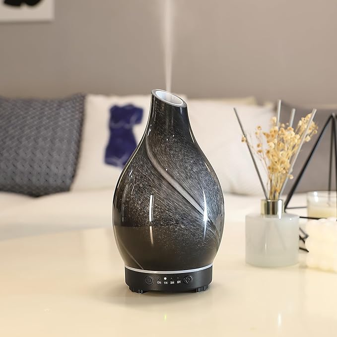 Star River Aromatherapy Diffuser - 160ml Ultrasonic Essential Oil Diffuser with 7-Color LED Night Light, Cool Mist Humidifier, Intermittent Mode & Auto Shut-Off for Home, Gift by inrorans