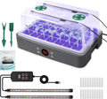 40-Cell Self-Watering Seed Starter Tray with Grow Light, 1-24H Timer, Humidity Dome, Soil pH Meter, Gloves, Seedling Tools, Indoor Kit for Plant Germination, Herbs, Vegetables, Flowers by Terronix