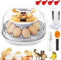 Incubators for Hatching Eggs, Chicken Waterer Cups, Automatic Egg Turner Holds 12 Eggs, Smart Incubator 360° Clear Window with Temperature Display Egg Candler for Small Poultry Chickens Ducks Quails by MYMULIKEHOME