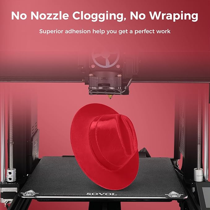 Sovol 3D Printer PETG Filament 1.75mm 1KG (2.2lbs), High Precision, Strong Toughness, Wiring Tightness, Dimensional Accuracy +/- 0.03 mm, 3D Printing PETG Filaments, Red - Image 4