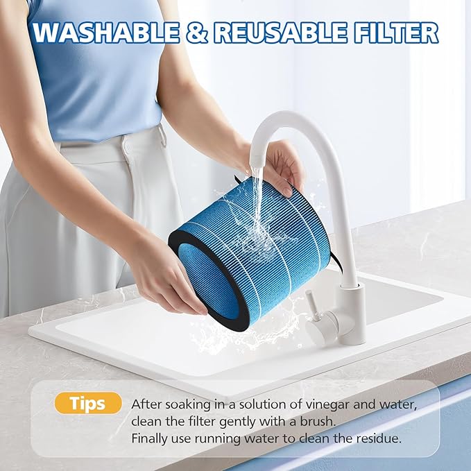 MIRO PRO Humidifier Wicking Filter Compatible with Afloia MIRO PRO and KILO PRO Air Puri-fier & Humidifier 2-in-1, Washable Durable Wet Curtain, 2 Pack - Image 4