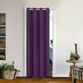 MYSKY HOME Blackout Door Curtains for Bedroom Grommet Top Closet Curtain for Doorway Thermal Insulated Room Darkening Drapes for Living Room, 1 Curtain Panel, 52 x 72 Inch, Royal Purple by MYSKYHOME