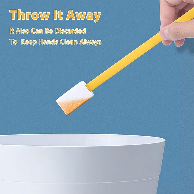40pcs Crevice Cleaning Brush Tool, Disposable Toilet Brush for Toilet Seat Gaps, Crack and Crevice Cleaner Tool (Orange) - Image 5