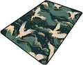Floor Covering, Red-Crowned Cranes Pattern Printing Moisture Barrier Area Rugs Fade Resistant, Flame Resistant, Quick Dry, Waterproof Floor Carpet for Living Room Bedroom, 24 x 36 Inch by Snarena