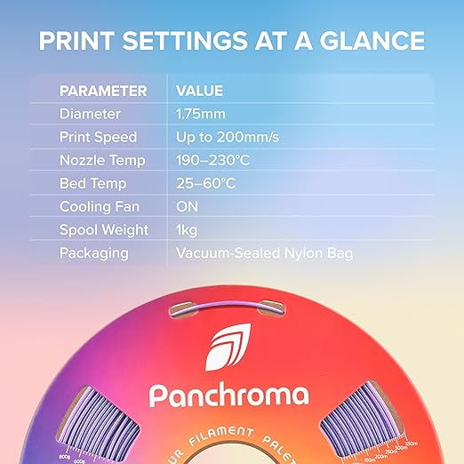 Polymaker Panchroma Celestial PLA Filament, Celestial Yellow 1.75mm 3D Printing Filament, Shiny Glittering 3D Printer PLA Filament, Fit Most FDM 3D Printers, 1kg Spool (2.2lbs) - Image 4