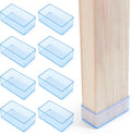 (8 PCS) 2x4 Wood Post Rubber End Caps (1.57" x 3.15") – Waterproof and Weather-Resistant Rubber Caps for Table Legs, Chair Legs, Armrests, and Outdoor Lumber Posts (Transparent) by Unknown