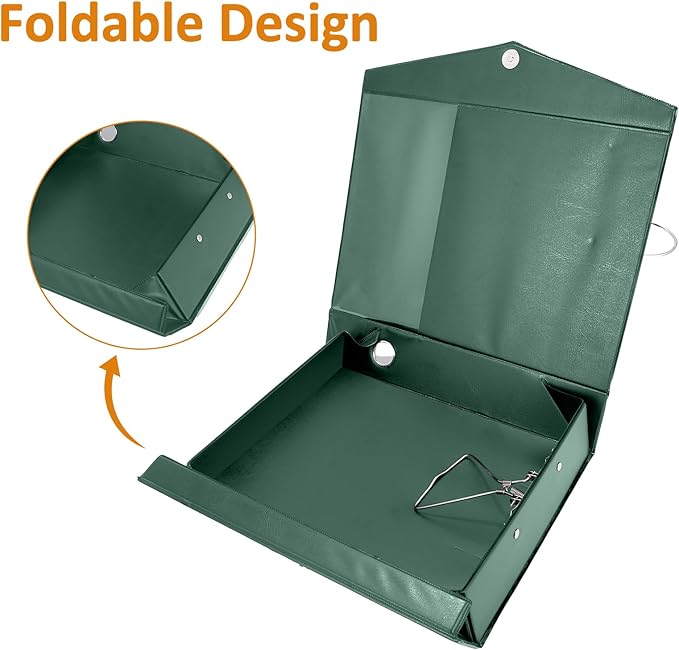 HUA JIE A4 Storage File Boxes Plastic Archives Cases with Clip, PVC File Folder Organizer Document Storage Filing Box for Office,32.5×6.5×24 cm, Green(Pack of 6) - Image 5