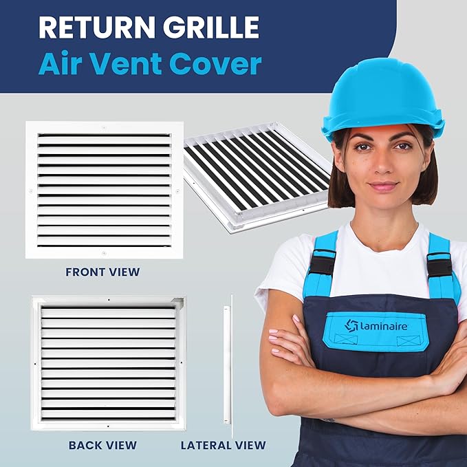 14x12 Inch (Duct Opening) Air Return Vent Cover Decorative – Premium Aluminum AC Vent Cover for Ceiling & Wall, Rustproof Grille, Ideal for Home HVAC Grille, Durable & Easy to Install by ACLAMINAIRE - Image 2