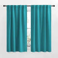 NICETOWN Blackout Curtains and Drapes for Kitchen - (Peacock Teal Color) 34 inches Wide by 48 inches Long, 2 Panels Set, Thermal Insulated Blackout Window Drapes by NICETOWN