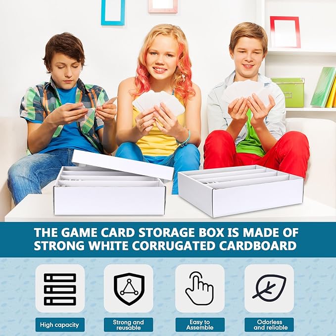 Seajan 16 Pcs 3200 Count Trading Card Storage Box Sports Card Storage Boxes Bulk for Basketball Gaming Cardboard Collecting - Image 3