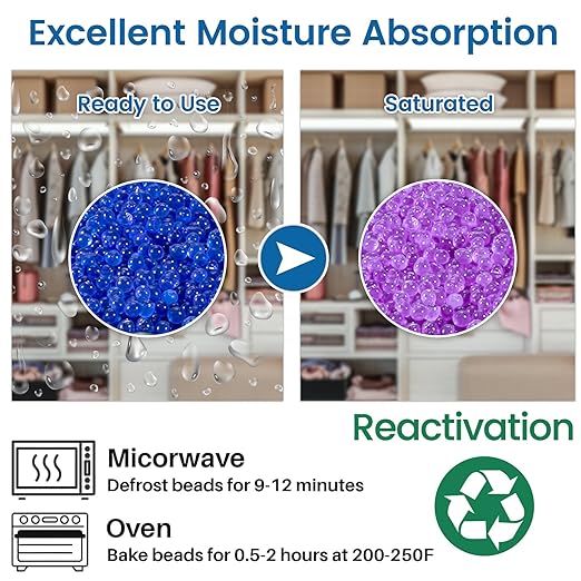 20Pcs 40g Rechargeable Gun Safe Dehumidifier, Blue to Pink Color Indicating Silica Gel Desiccant Canister - Camouflage, Desiccant Moisture Absorbs for Storage - Image 4