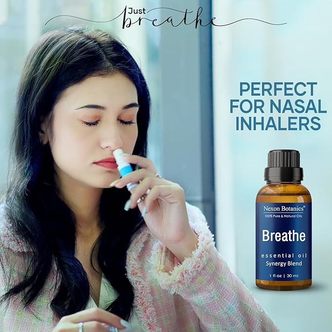Breathe Essential Oil Blend 30 ml - Breath Sinus Relief with Menthol Oils - for Humidifiers, Diffusers, and Aromatherapy - Nexon Botanics - Image 4