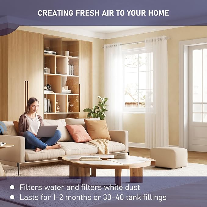 Ontheone Humidifier Filter Replacement Compatible with Crane Teardrop Humidifiers, Adorables, Drops, Droplets, smartDrops, and Warm Mist Humidifiers, Universal Humidifier Filter, 3 Pack - Image 4