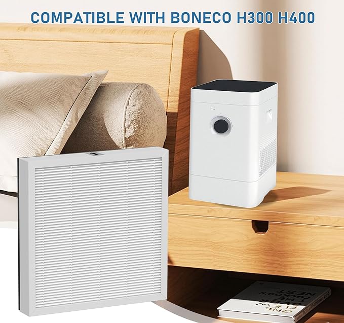 2 Pack AH300 True HEPA Air Filter Replacement Compatible with BONECO H300 H400 Hybrid Humidifier and Air Cleaner Purifier Filter - Image 2