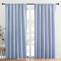 NICETOWN Room Darkening Curtains for Bedroom, Vintage Blue, Set of 2 Panels, 62 x 84 Inch, Triple Weave Home Decoration Thermal Insulated Solid Drapes for Patio Door by NICETOWN