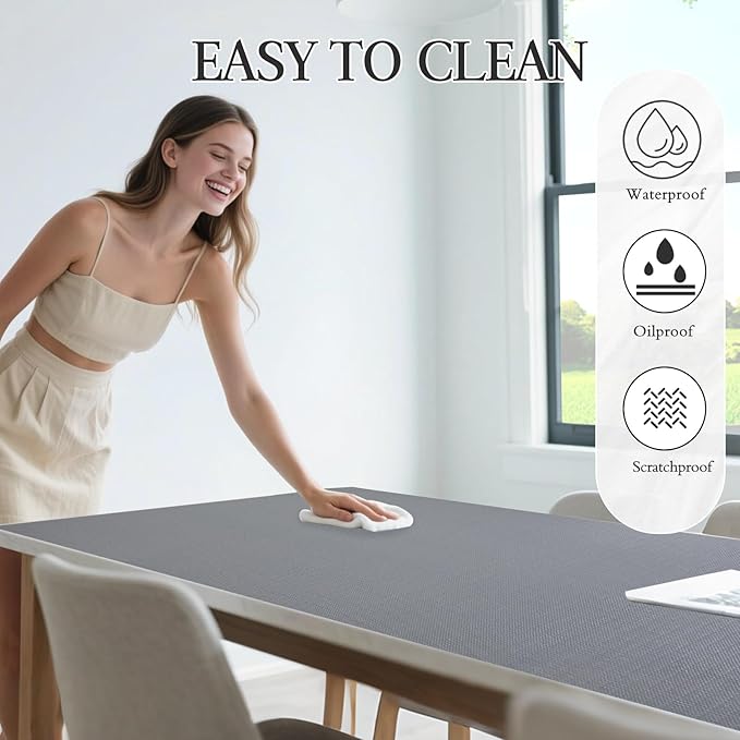 Beautysaid Shelf and Drawer Liner for Kitchen Cabinet, Non Adhesive Non Slip Shelf Paper Waterproof Washable Thickened for Dresser Pantry Shelve Bathroom Protector Liner(Gray,12 in x 20FT) - Image 4