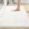 Smiry Luxury Chenille Bathroom Rugs 30x20, Extra Soft and Absorbent Shaggy Bath Mat, Machine Washable, Non-Slip Plush Carpet Runner for Tub, Shower, and Floor, Home Decor Accessories, Ivory by Smiry