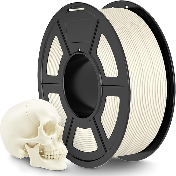 TECBEARS Matte PLA Filament, PLA Matte 3D Printer Filament 1.75mm,Dimensional Accuracy +/- 0.02mm, 1kg Spool,Bone White by TECBEARS