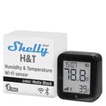 Shelly H&T Gen3 Black | Wi-Fi and Bluetooth Smart Temperature & Humidity Sensor with Remote App Control & Monitoring | Smart Scenes | Notification Alerts | LCD Display | Free Data Storage Export by Shelly