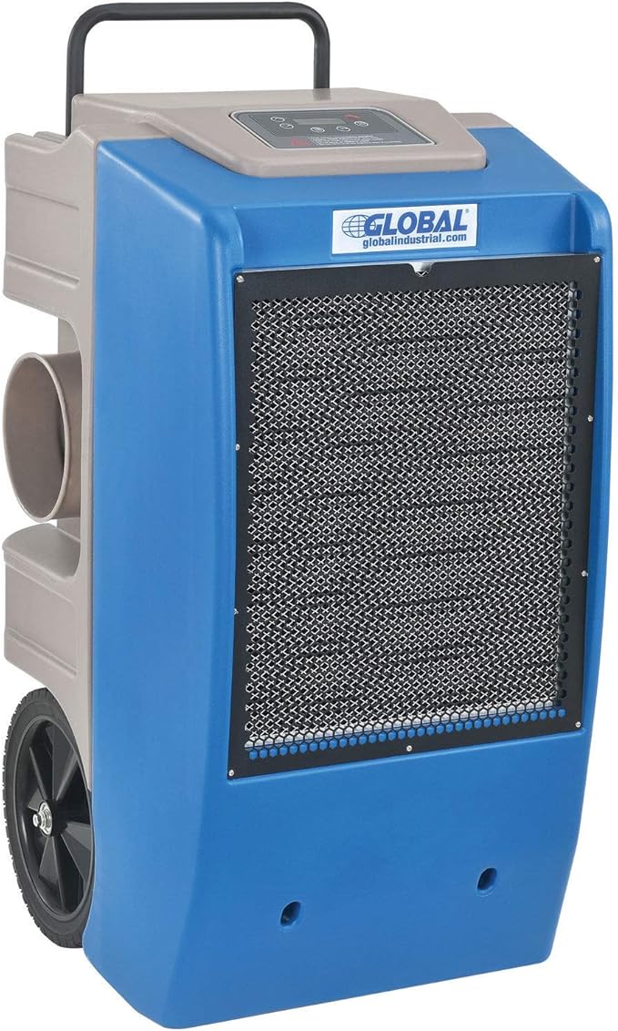Global Industrial Dehumidifier Commercial Grade Low Grain Refrigerant 250 Pint Dehumidifier with Water Pump, 500 CFM, 2500 Sq Ft Coverage, R410A Refrigerant by GlobalIndustrial