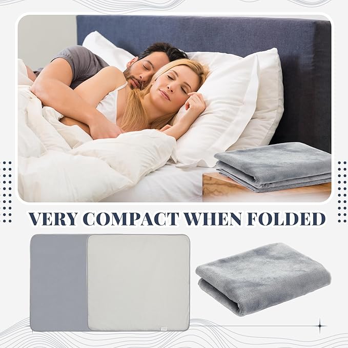 1 Pcs Couples Waterproof Mat Lover Reusable Stainproof Blanket Quiet Easy Use Mattress Protector for Adult Multi Functional Bed Sheet Couple Pleasure Comfort (80 x 80 in,Grey) - Image 5