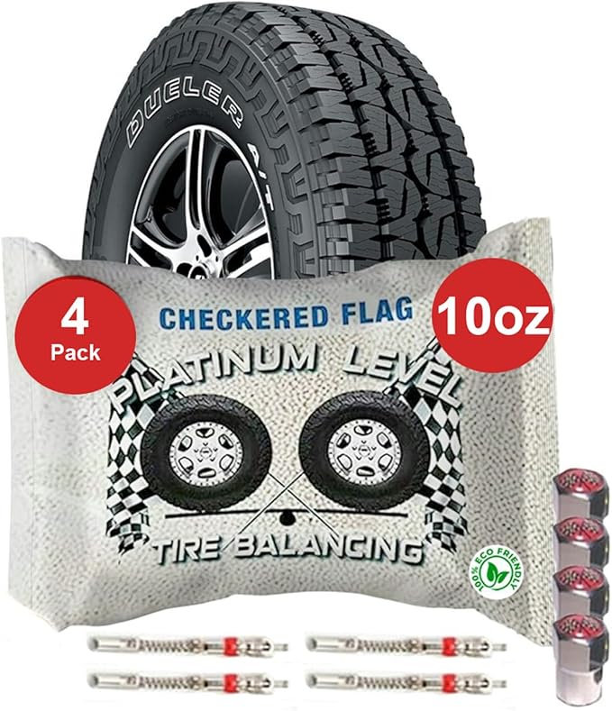 Checkered Flag 4-10-CFTB Tire Balancing Beads for Trucks Ceramic Beads, 4 Packs of 10oz Kit, Automatic Adjusting for Smooth Vibrations in Semi, Light Duty Trucks, Off-Road Vehicles, Motorcycle Wheels - Image 3