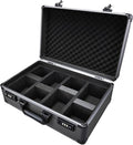X-Large 4-Row Graded Card Storage Box with Combo Lock - Secure Organizer for Graded Card Slabs, Toploaders, and Sports Trading Cards - Gunmetal Gray by Boldblox