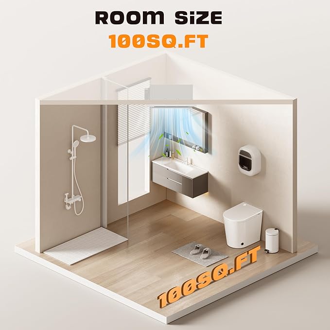 12" Ultra Quiet Bathroom Exhaust Fan with 6500K LED Light, 1.0 Sone 120 CFM, 10x10 Mount, 1500 LM Ceiling Ventilation Fan, Energy Efficient - Image 5