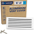 16x6 Inch (Duct Opening) Air Return Vent Cover Decorative – Premium Aluminum AC Vent Cover for Ceiling & Wall, Rustproof Grille, Ideal for Home HVAC Grille, Durable & Easy to Install by ACLAMINAIRE by LAMINAIRE