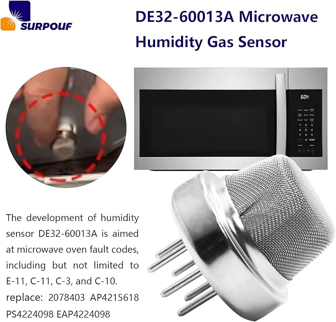 DE32-60013A Microwave Humidity Gas Sensor DE32-60011A Fits for Samsung Kenmore Maytag Amana Jenn Air Microwave Replaces 2078403 AP4215618 PS4224098 EAP4224098 - Image 3