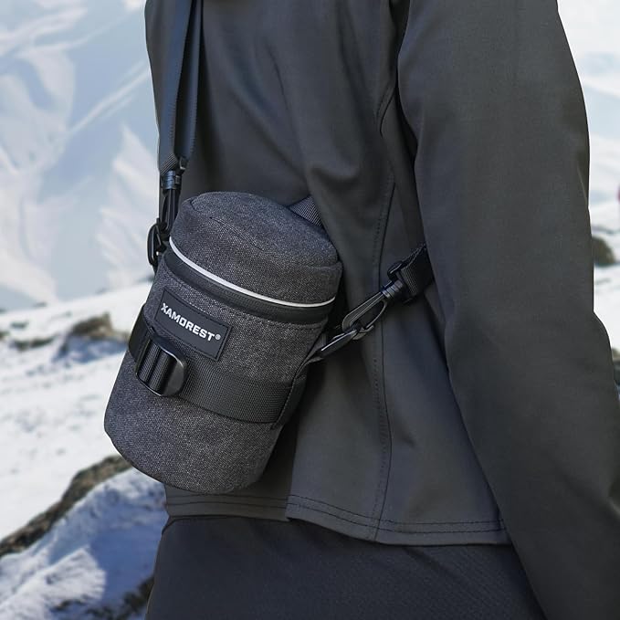 Camera Lens Case Lens Bag Compatible (3.15" x 5.71"(Canvas, Black)) - Image 2