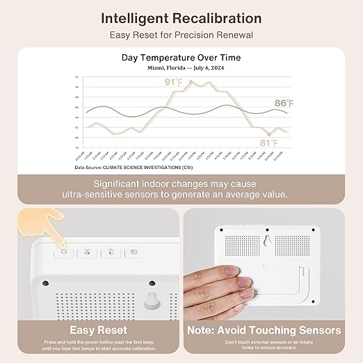 Upgrade 16 in 1 Air Quality Monitor Indoor 15h Battery & 5.5" Display 9 AQI+7 AQI Alerts, CO2 Monitor Air Quality Tester for CO2, TVOC, PM2.5 PM1.0 PM10, HCHO Temperature Humidity AQI & Time Air Meter - Image 7
