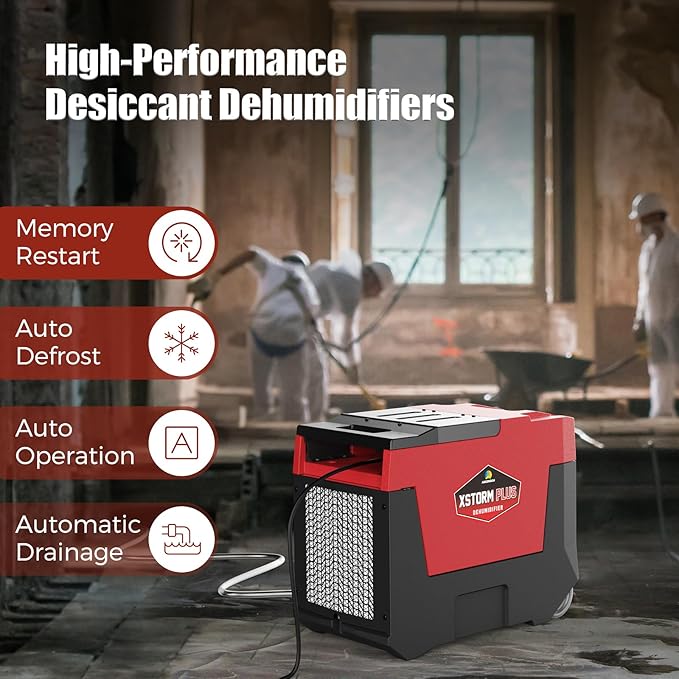 ARGENDON Commercial Dehumidifier with Pump 180PPD Dehumidifier Basement Suit for 2,300 Sq.Ft Space with Drain Hose for Crawl Spaces, Industry Use, Garage, Whole House, limited 5-Year-Warranty - Image 3