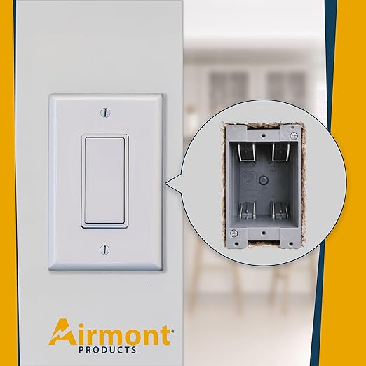 14 in. Old Work Electrical Box, 1-Gang 14 Cu in Non-Metallic PVC Outlet Box for Drywall, Remodel Electrical Box with Built-in NM Cable Clamps, Grey PVC Old Work Outlet Box - Image 9